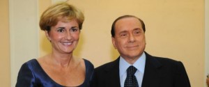 Nella foto: Federica Guidi alla cena con Silvio Berlusconi di lunedì 17 febbraio (fonte ANSA)